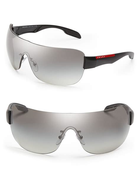 prada modified shield sunglasses|unisex prada sunglasses.